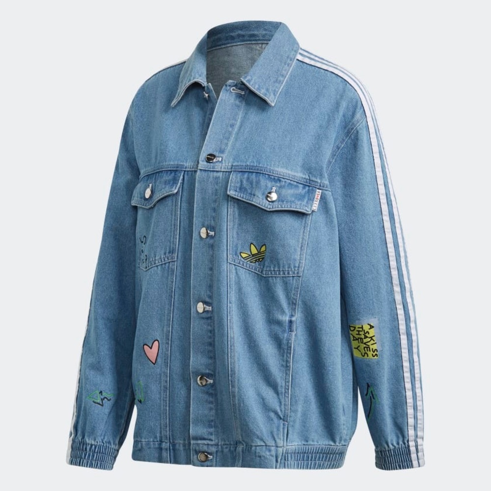 Fiorucci Adidas Blue Over-sized Denim Jacket